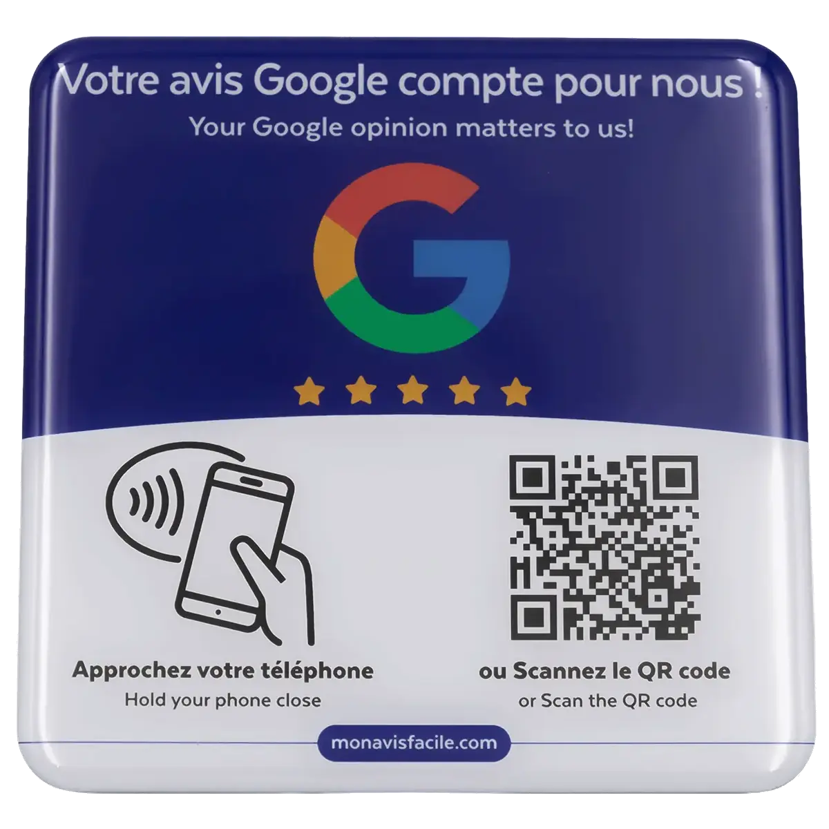 Plaque Avis Google